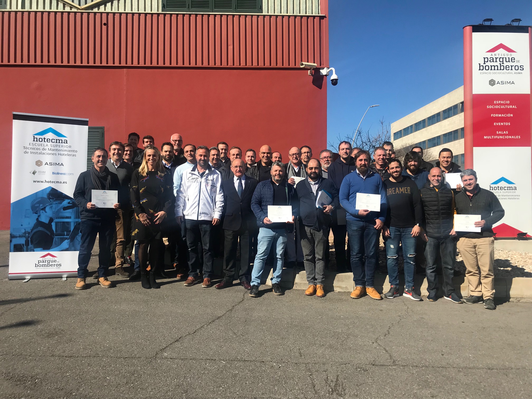 25 alumnos finalizan  el I Curso Avanzado de Dirección de Mantenimiento Hotelero de HOTECMA, proyecto impulsado por FEHM, ASIMA y Biolínea