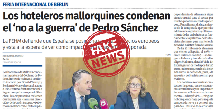 COMUNICADO FEHM: Solicitud de rectificación: Falsedad y manipulación en el titular publicado por el Diario de Mallorca sobre las declaraciones de la FEHM